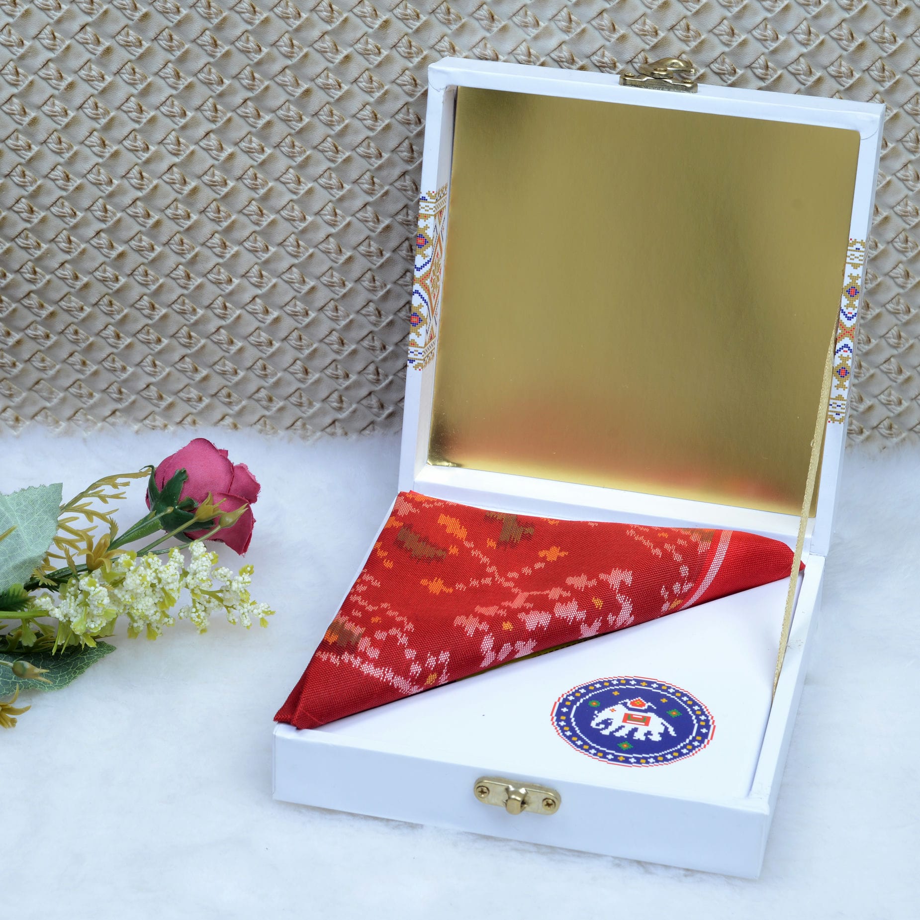 Single Ikat Pocket Square