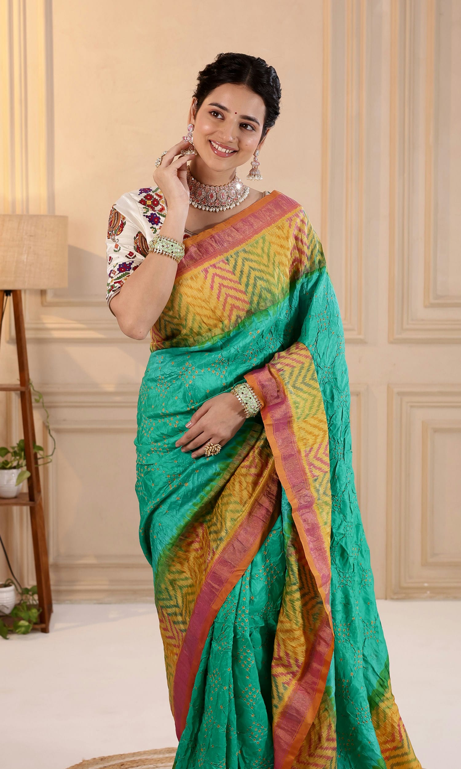 Rajkoti Patola Bandhej Saree