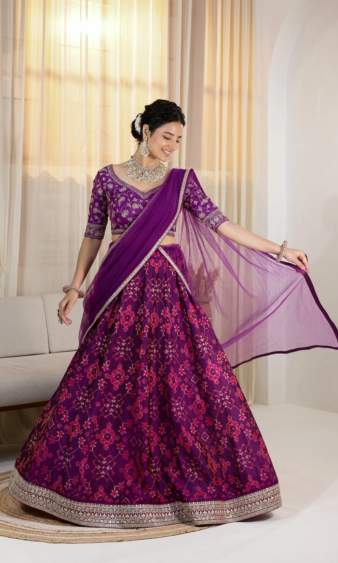 Rajkoti Patola Kali Lehenga