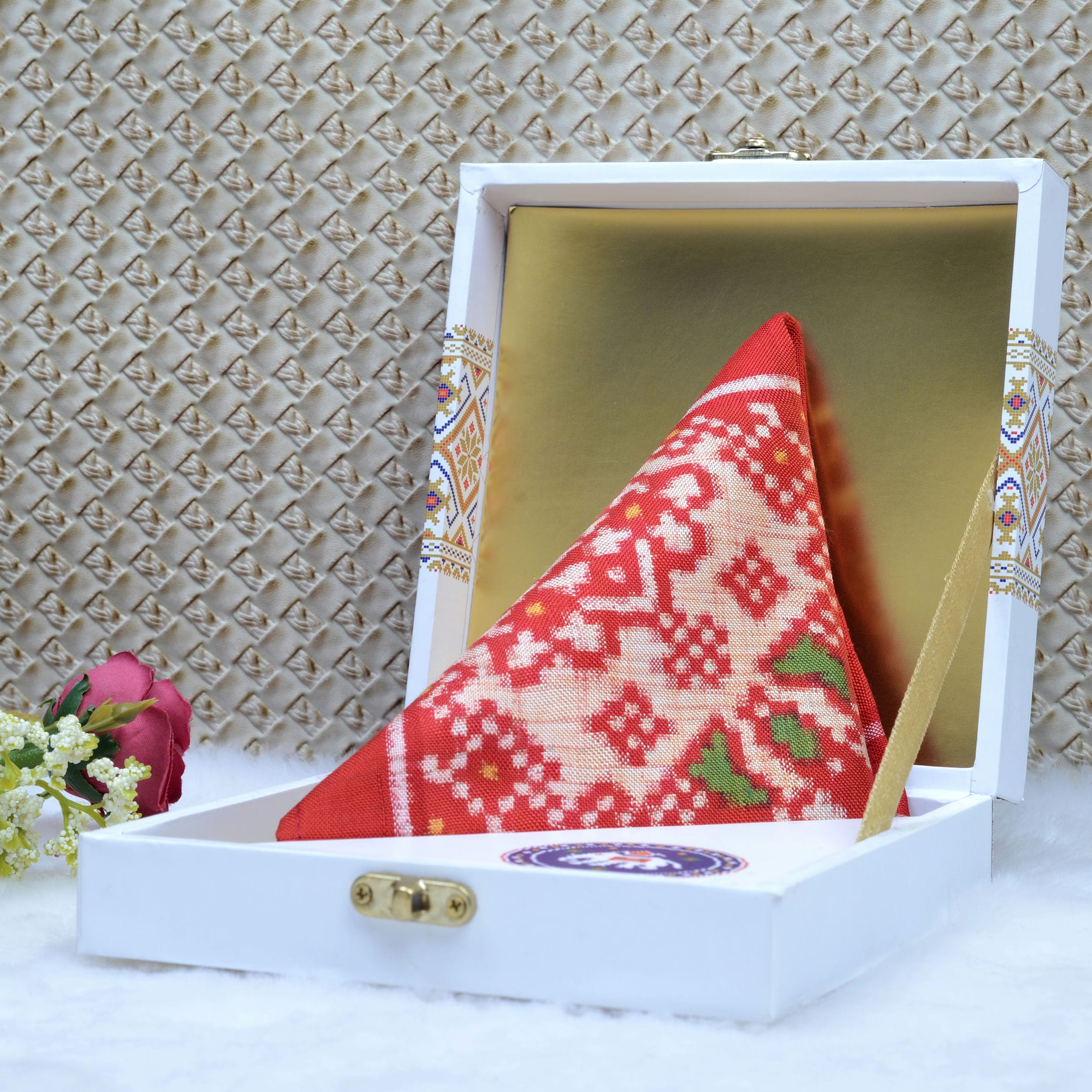Double Ikat Pocket Square