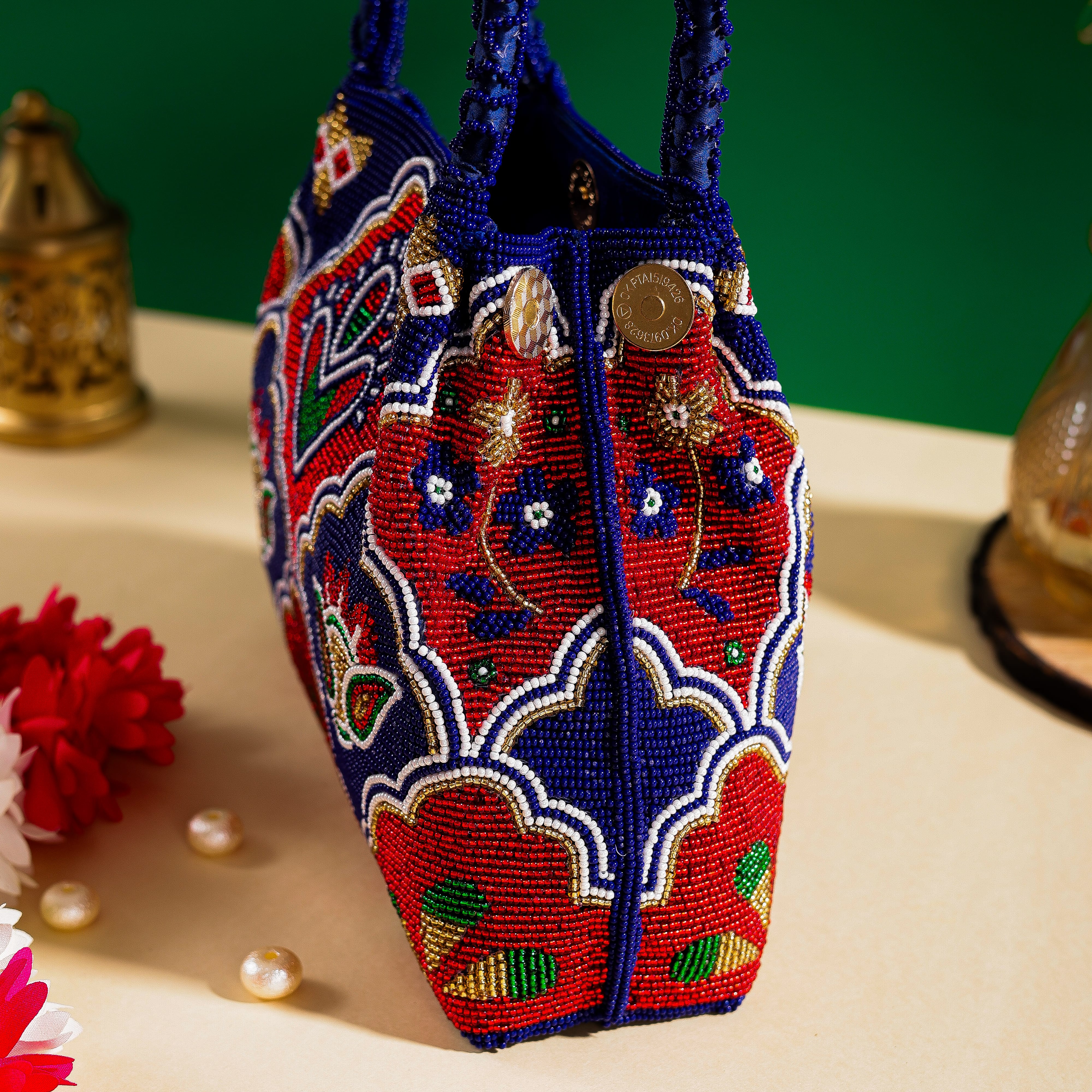 Moti Patola Beaded Batva Handbag