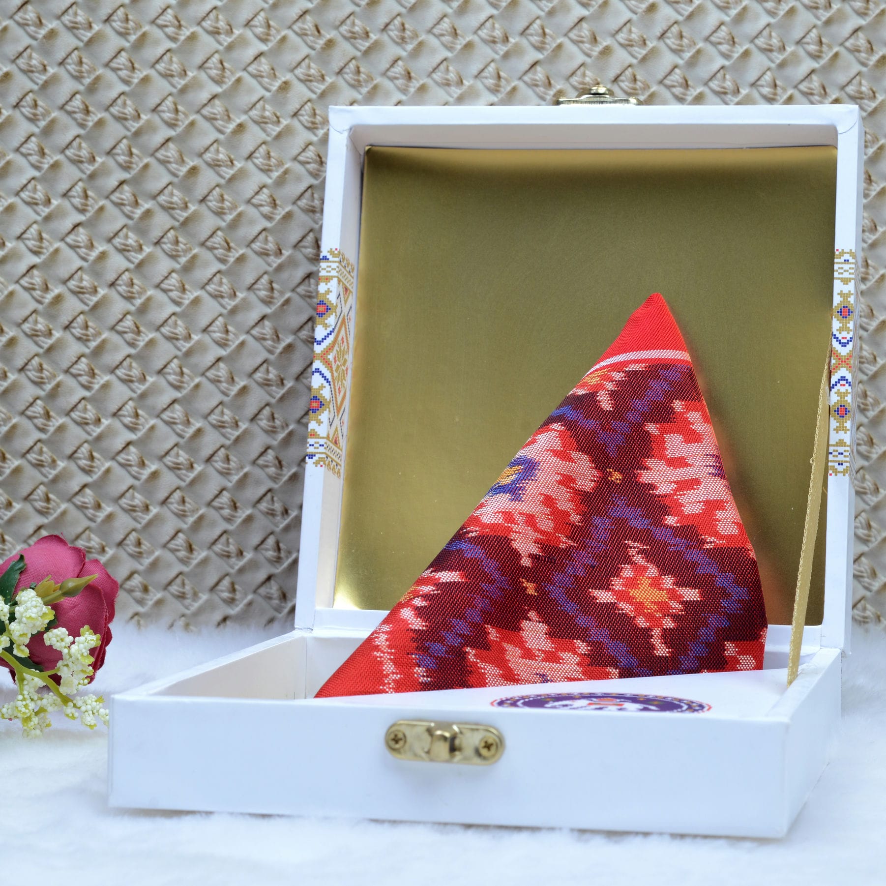 Single Ikat Pocket Square