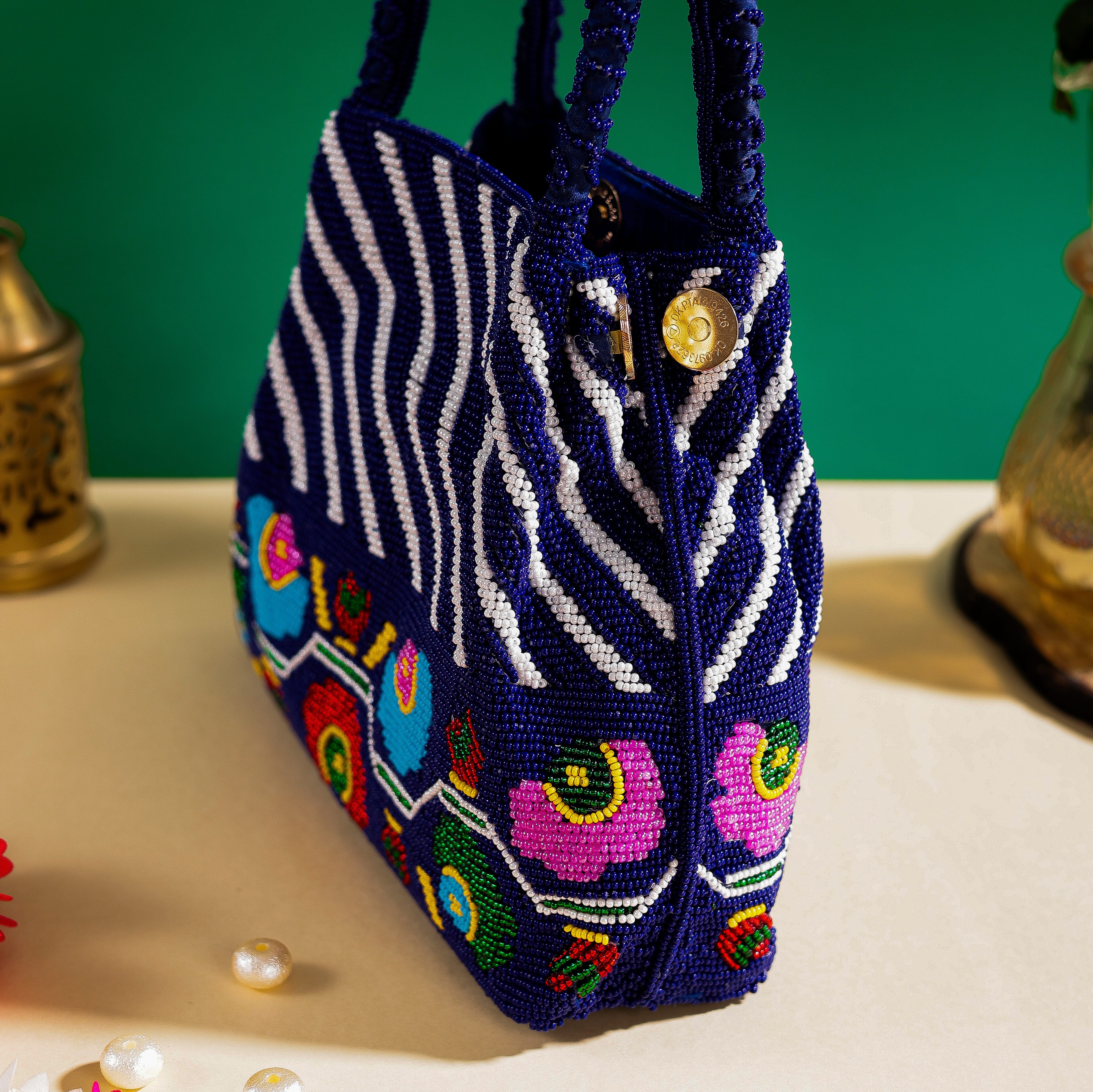 Moti Patola Beaded Batva Handbag