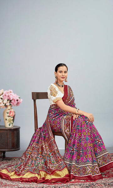 Twill Weave Patola Saree