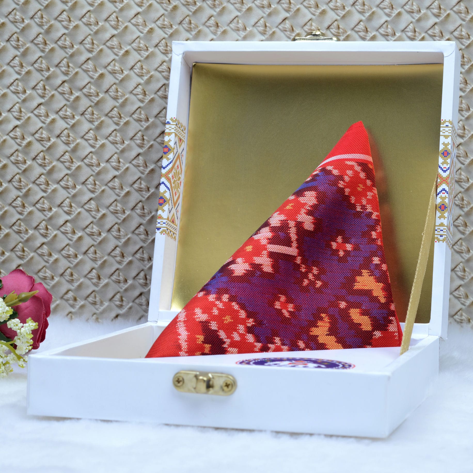 Single Ikat Pocket Square