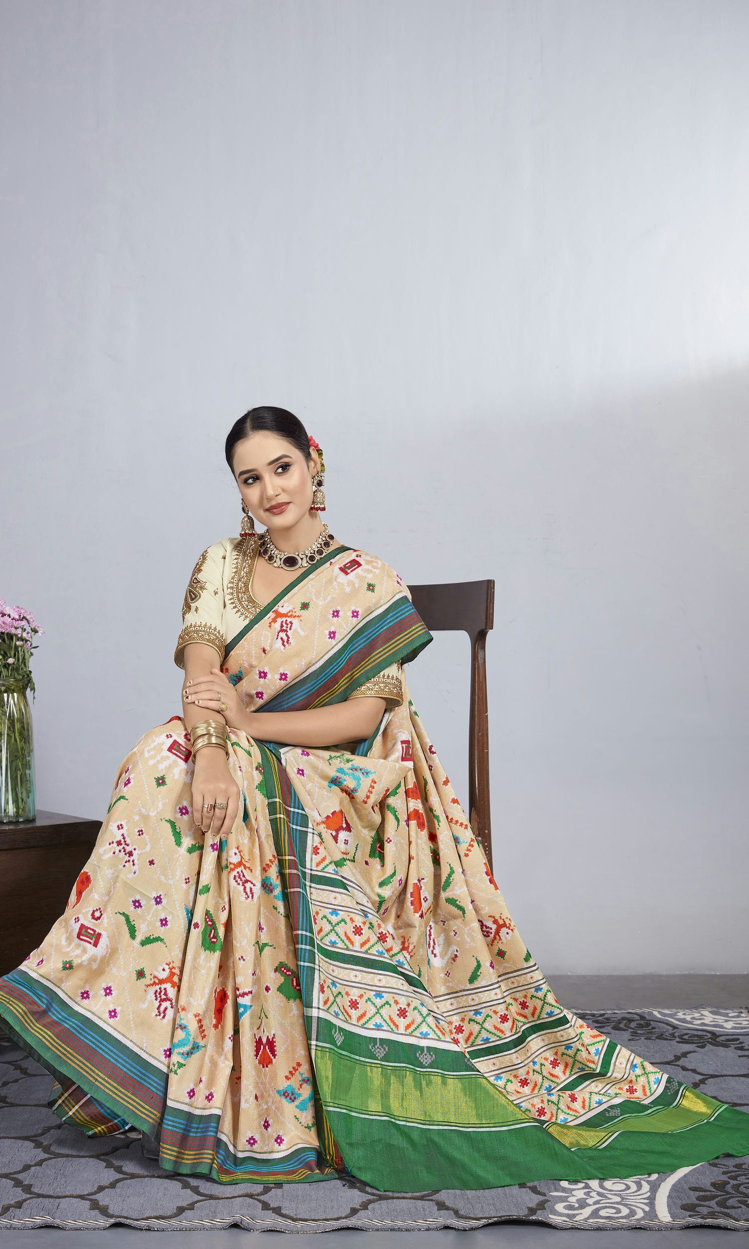 Double Ikat Patola Saree 9 Motifs