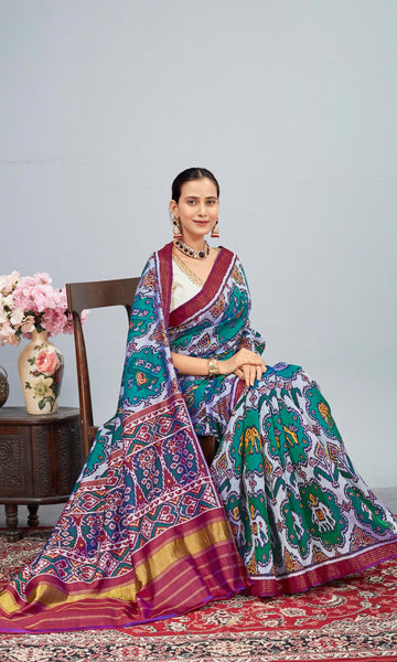 Twill Weave Patola Saree
