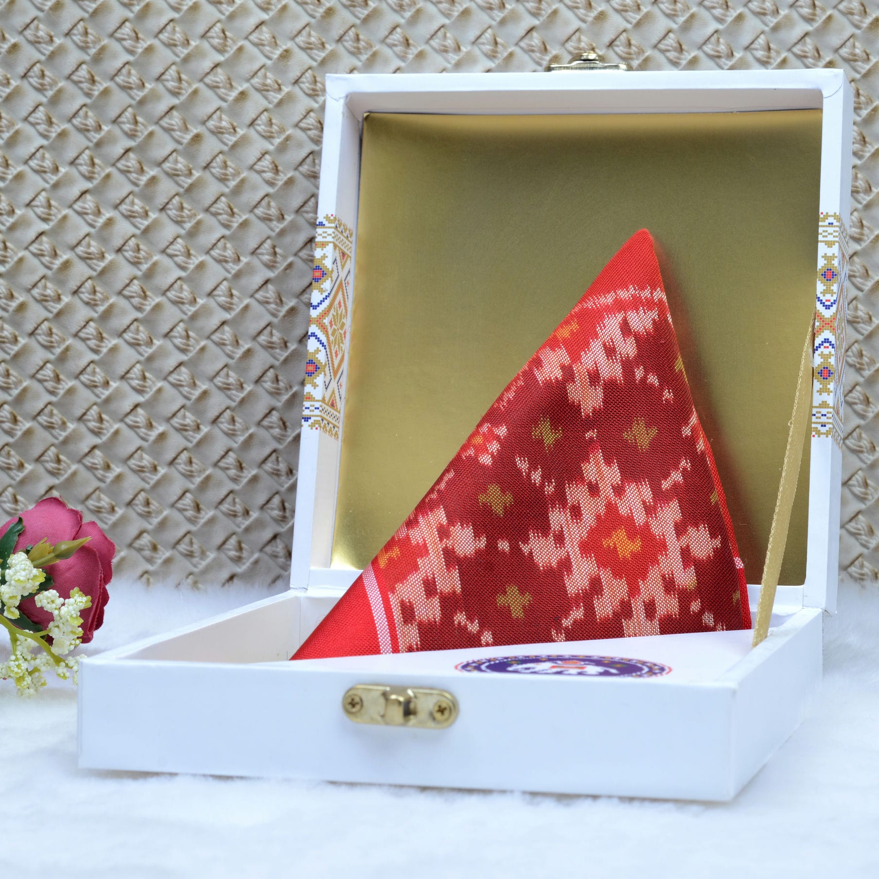 Single Ikat Pocket Square