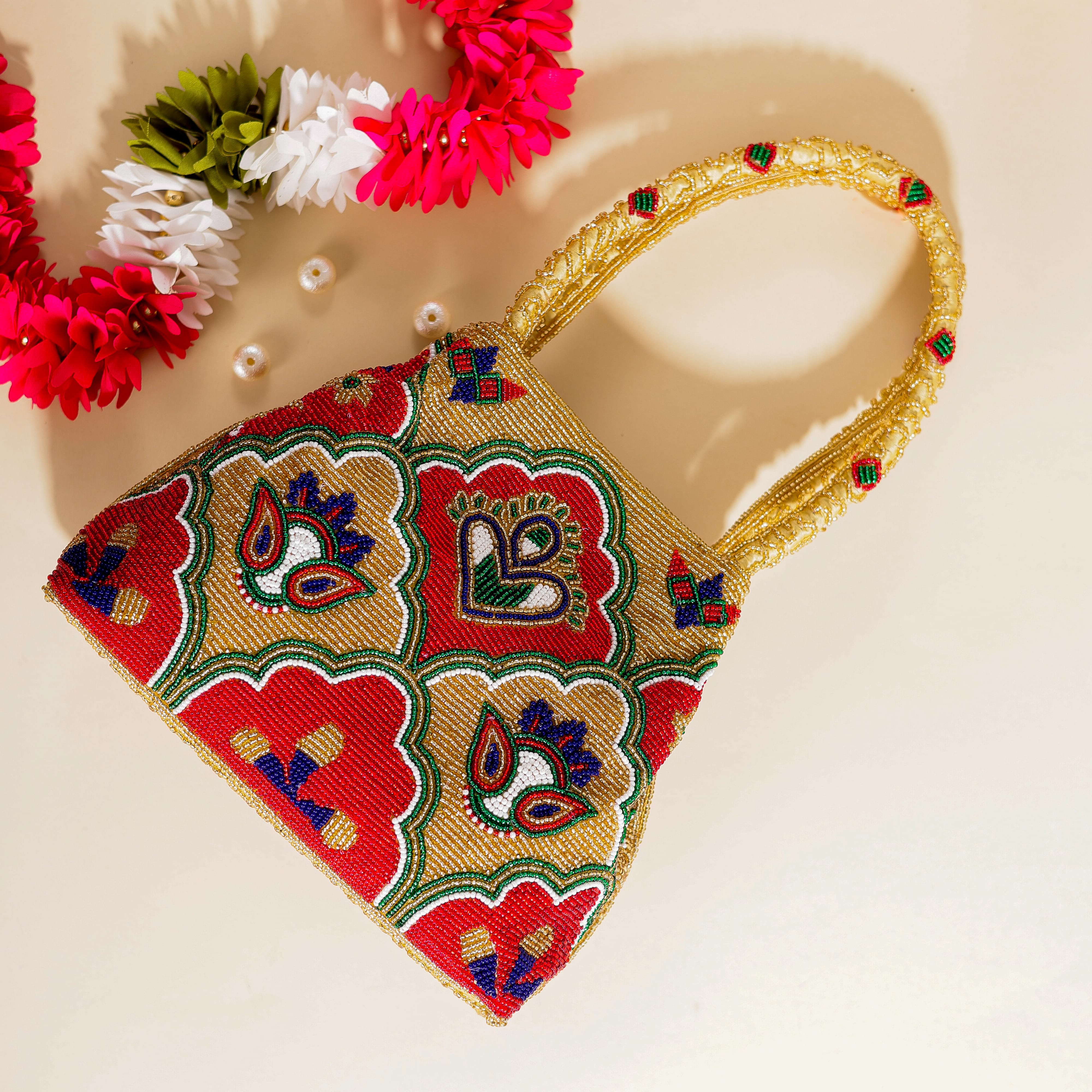 Moti Patola Beaded Batva Handbag