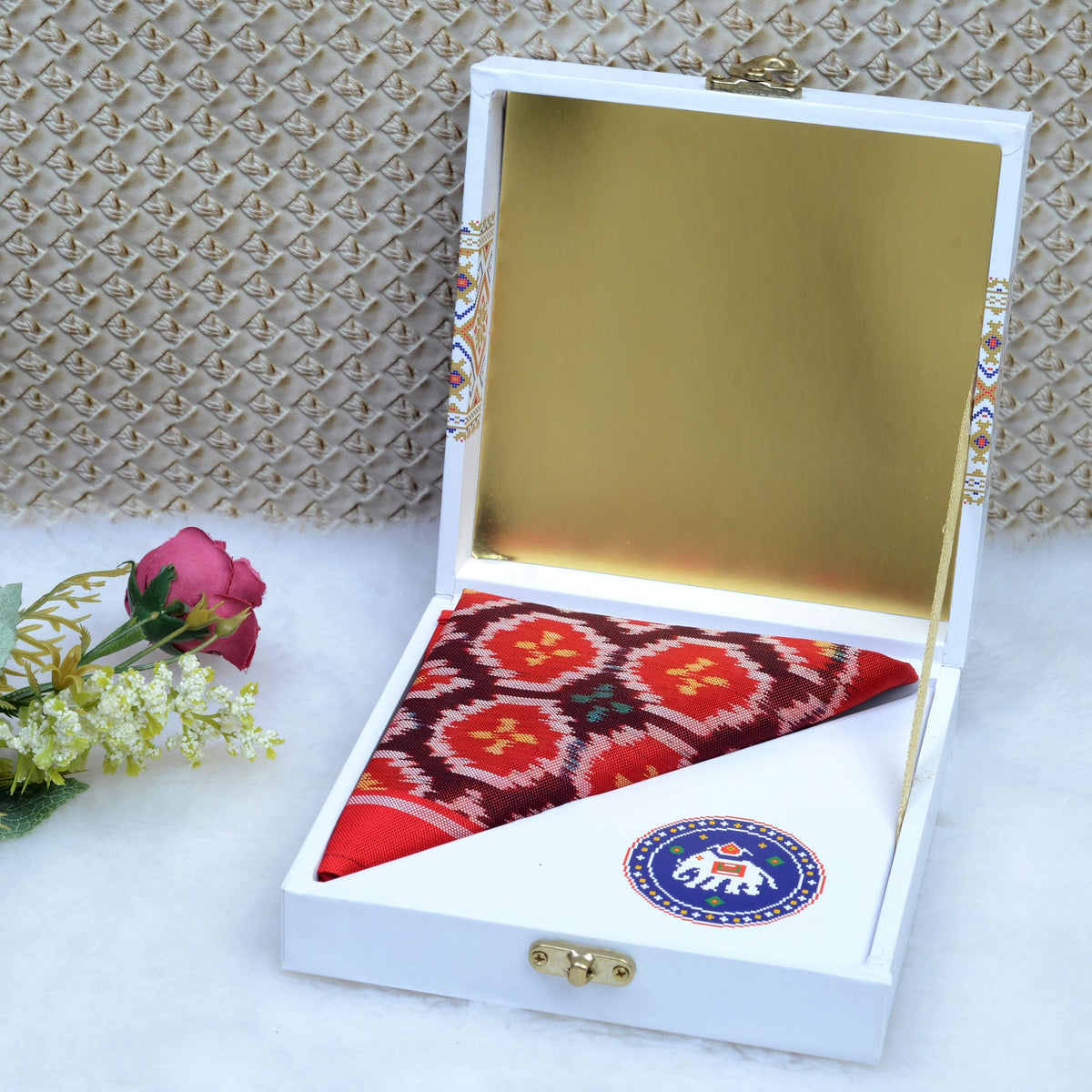 Single Ikat Pocket Square