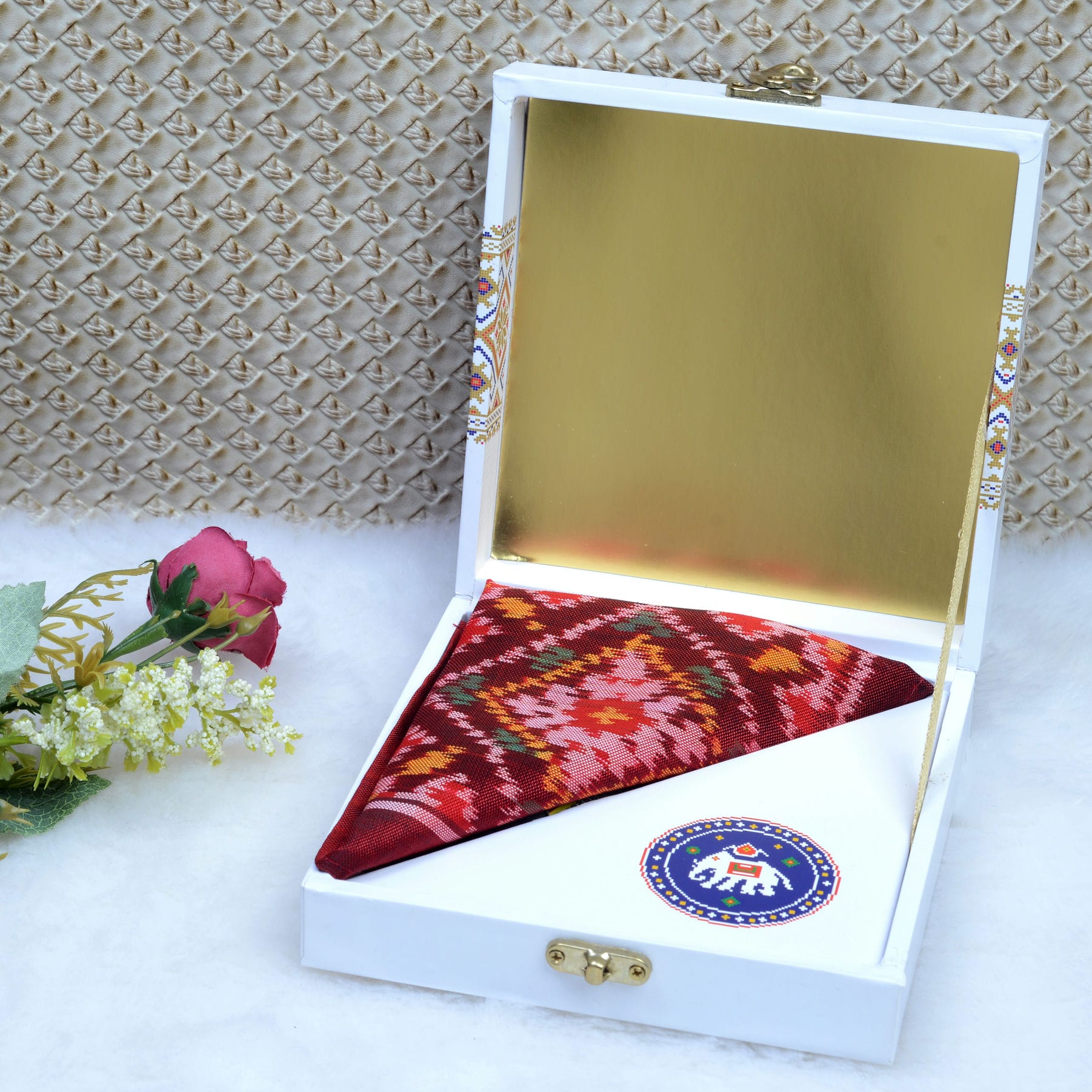 Single Ikat Pocket Square