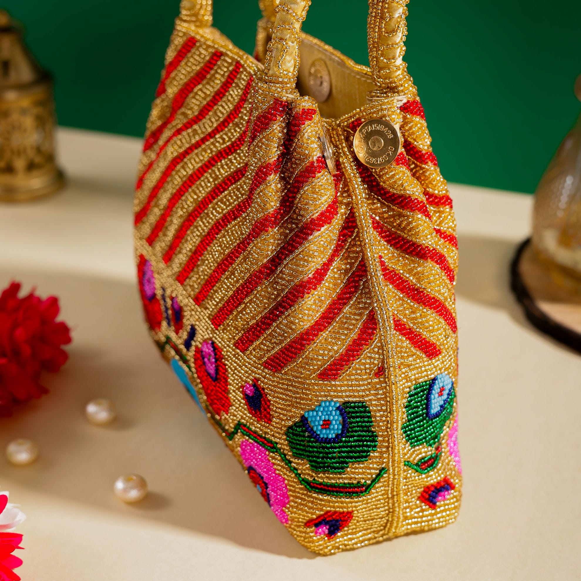 Moti Patola Beaded Batva Handbag