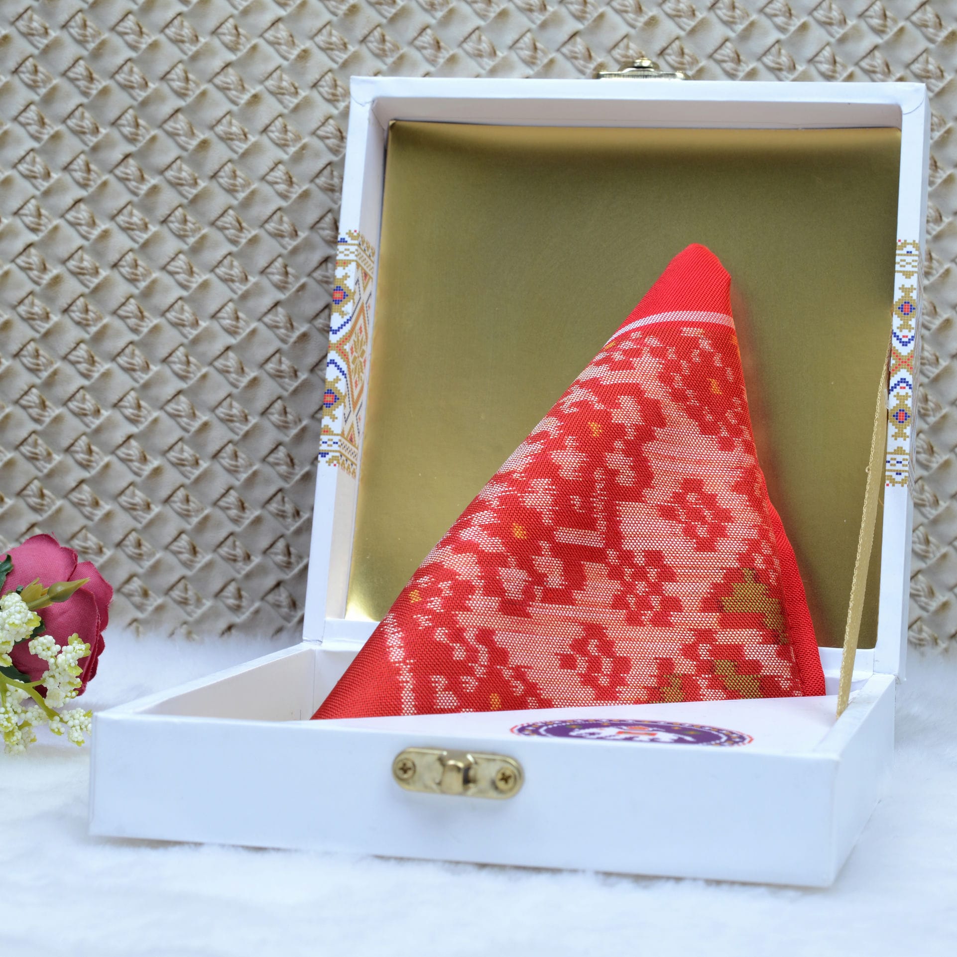 Single Ikat Pocket Square