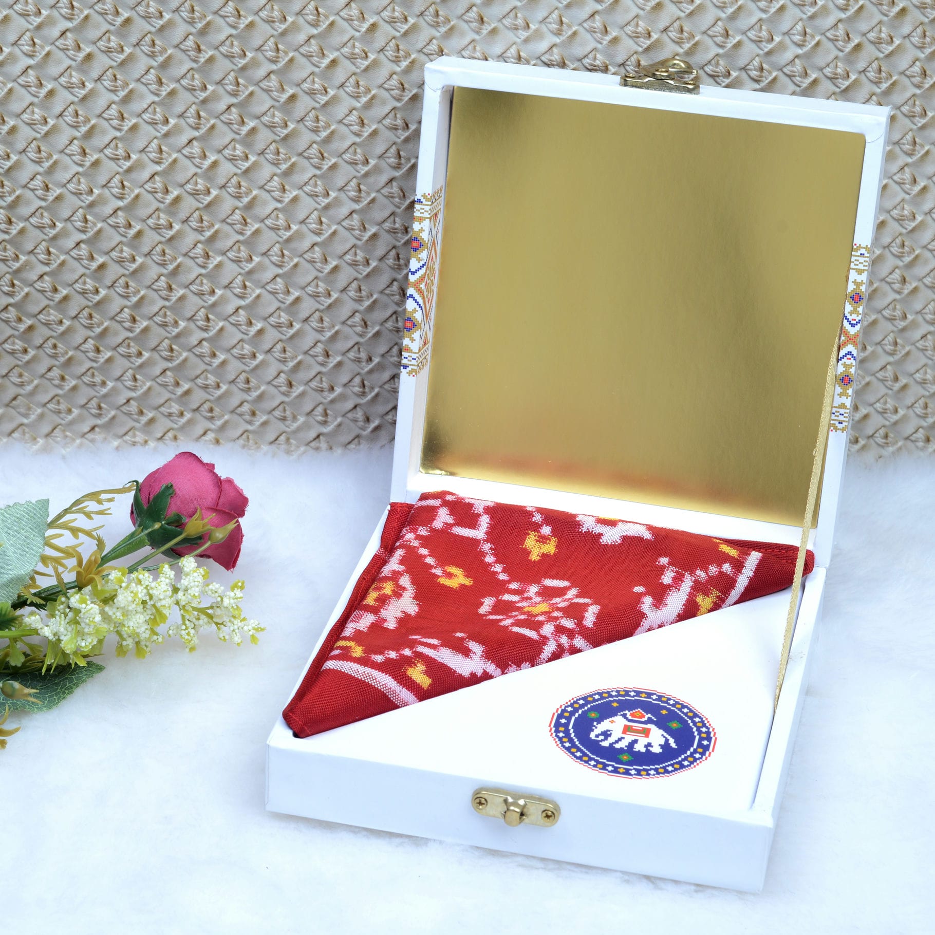 Double Ikat Pocket Square