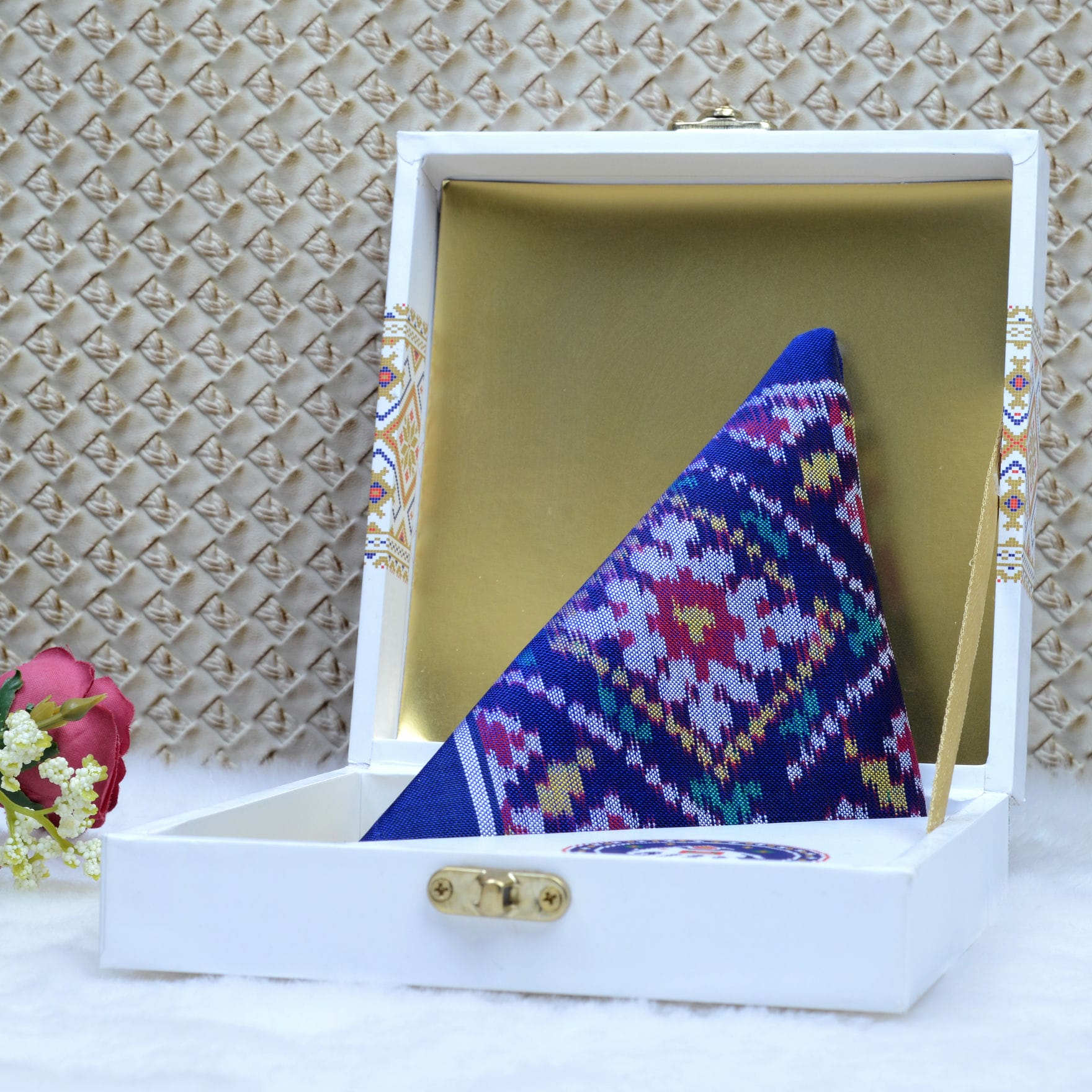 Single Ikat Pocket Square