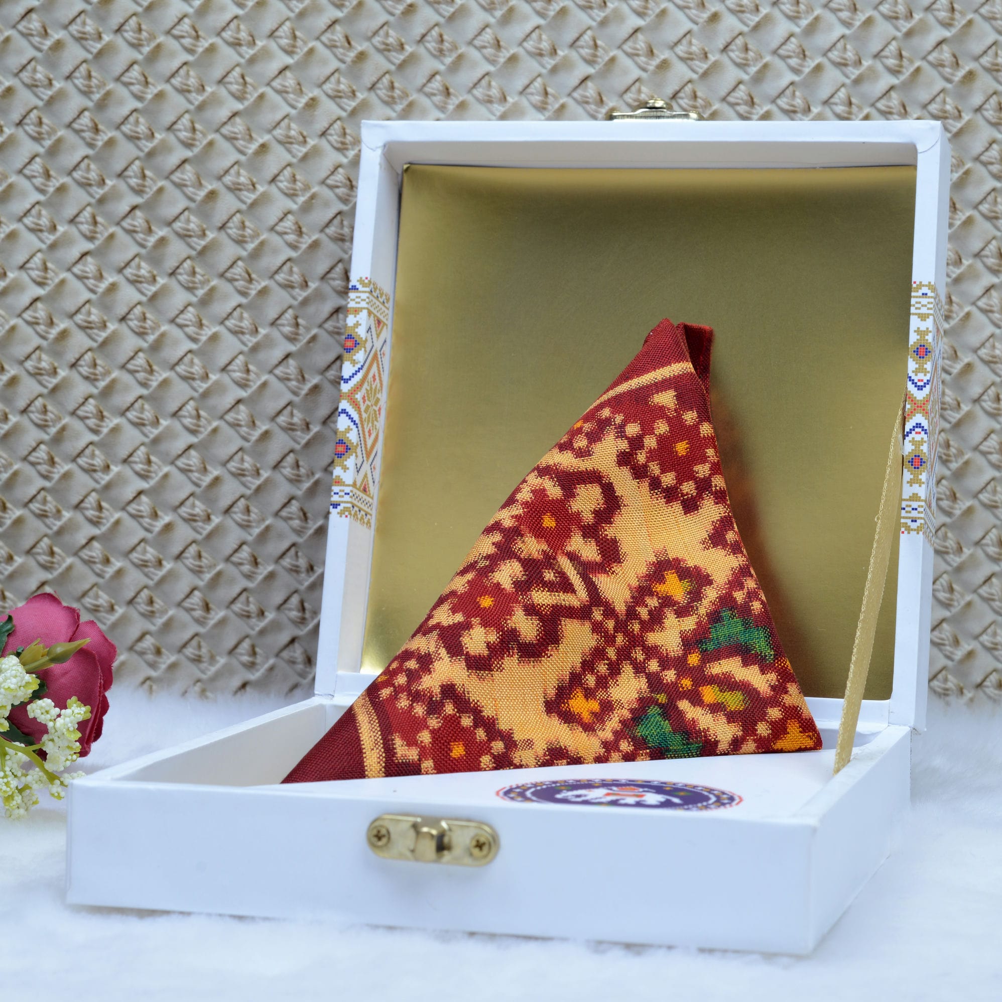 Double Ikat Pocket Square