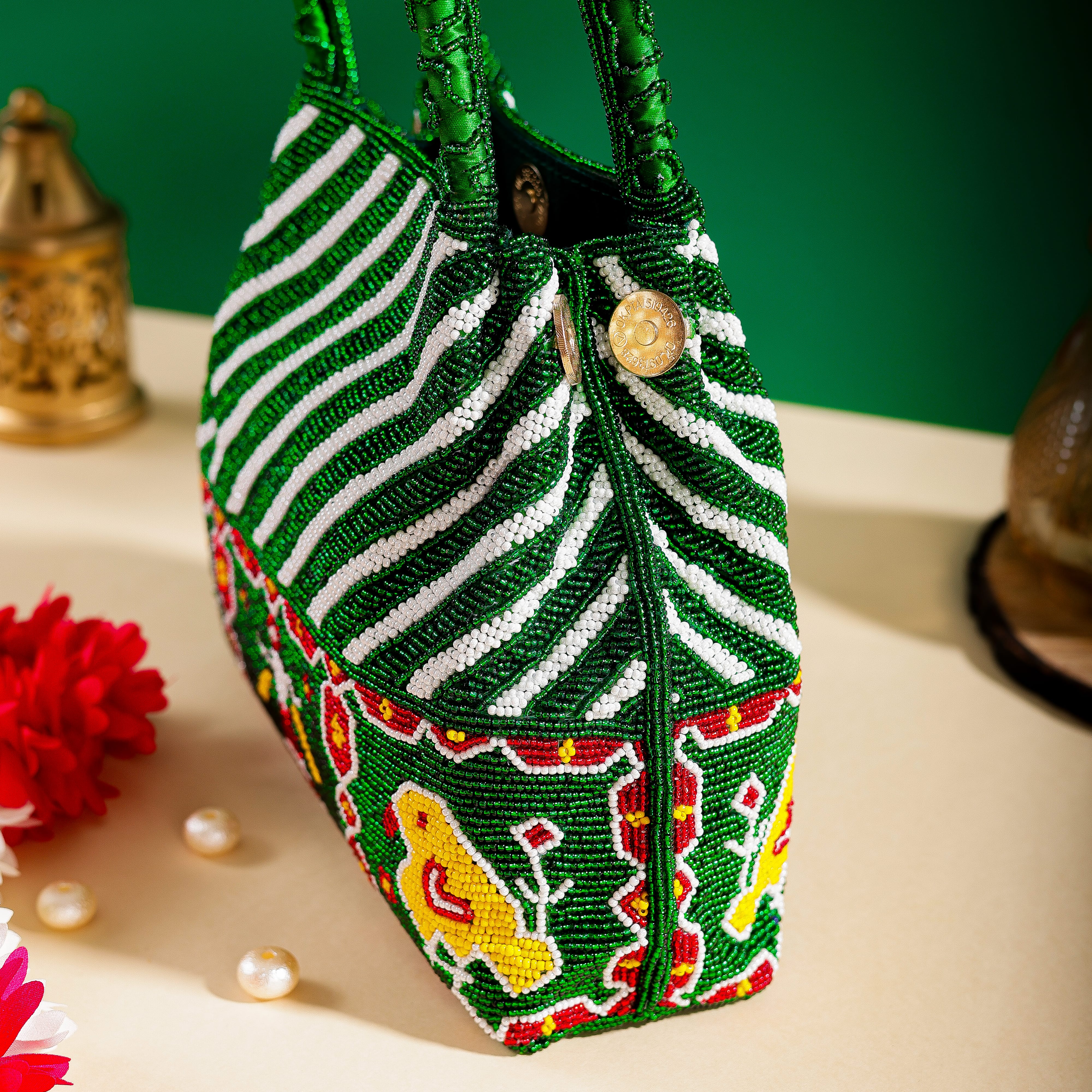 Moti Patola Beaded Batva Handbag