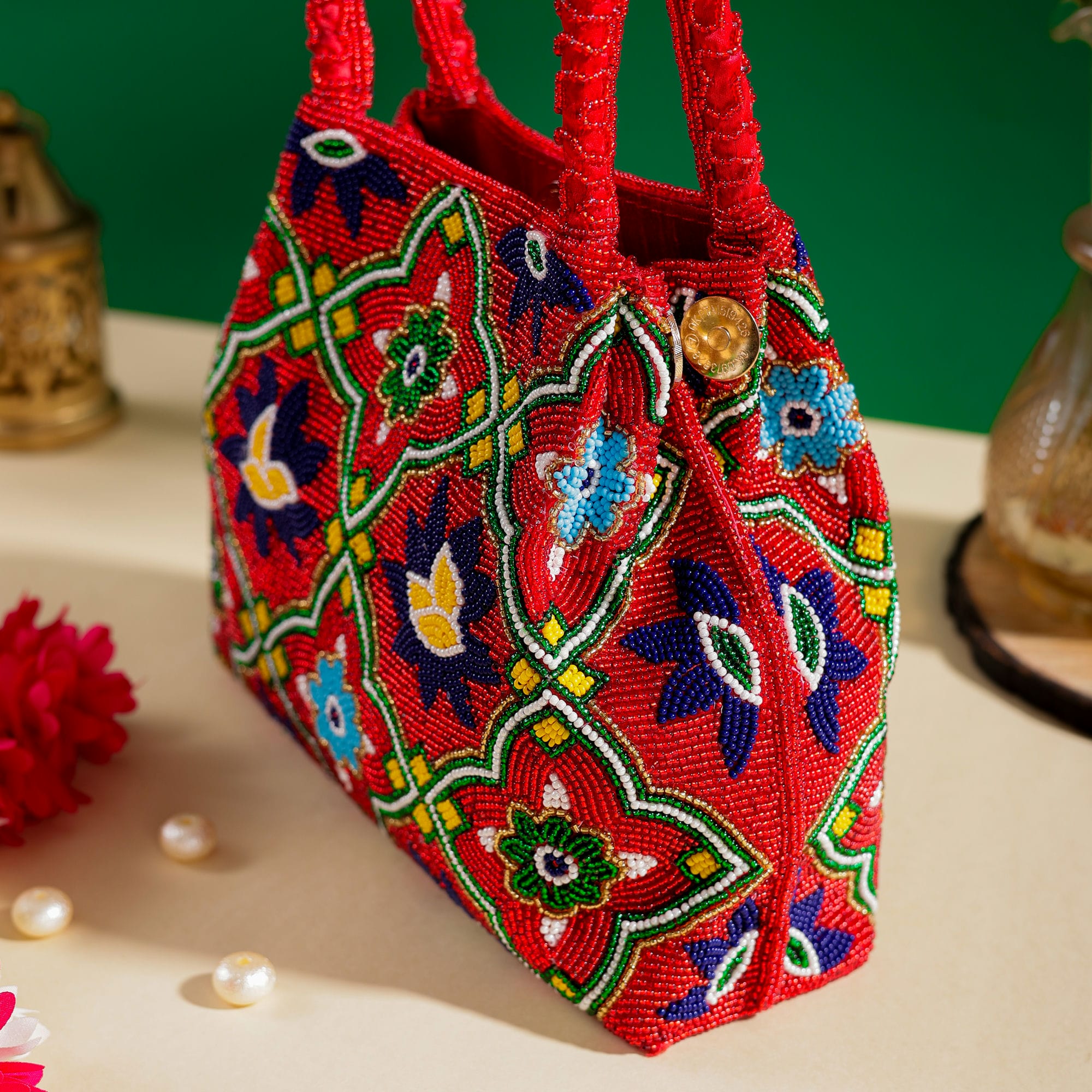 Moti Patola Beaded Batva Handbag