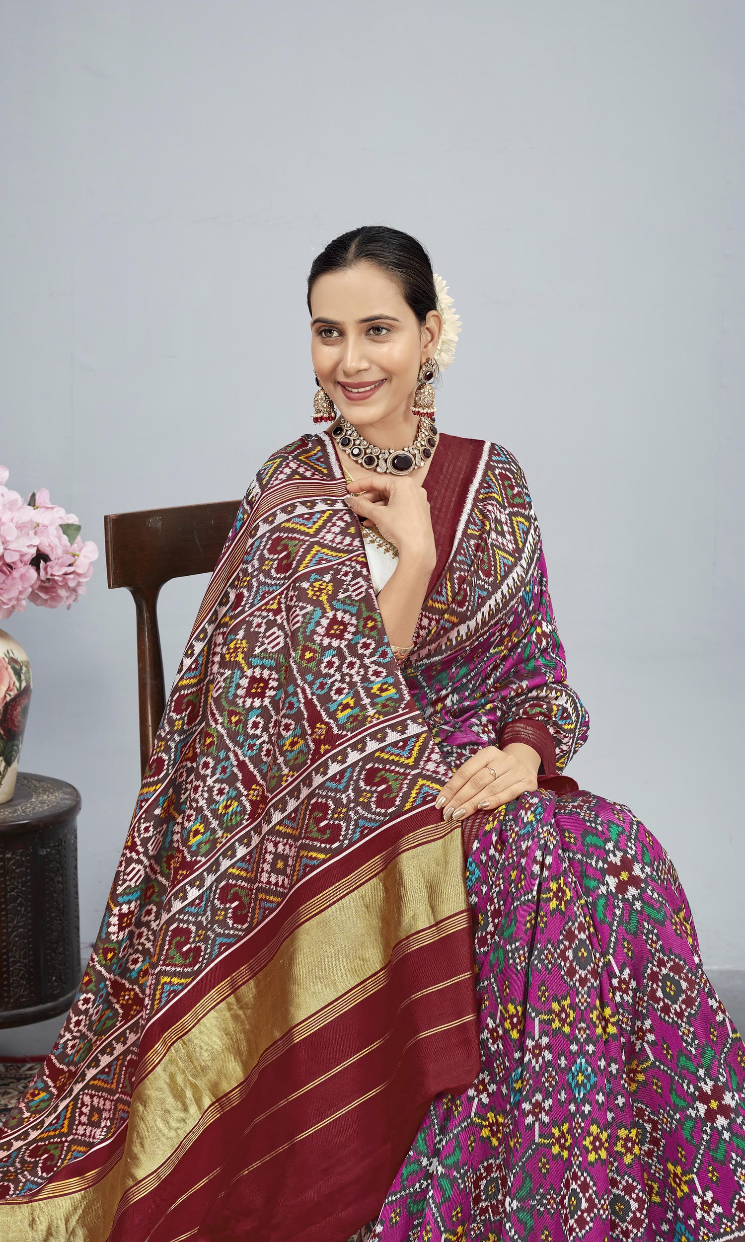 Twill Weave Patola Saree