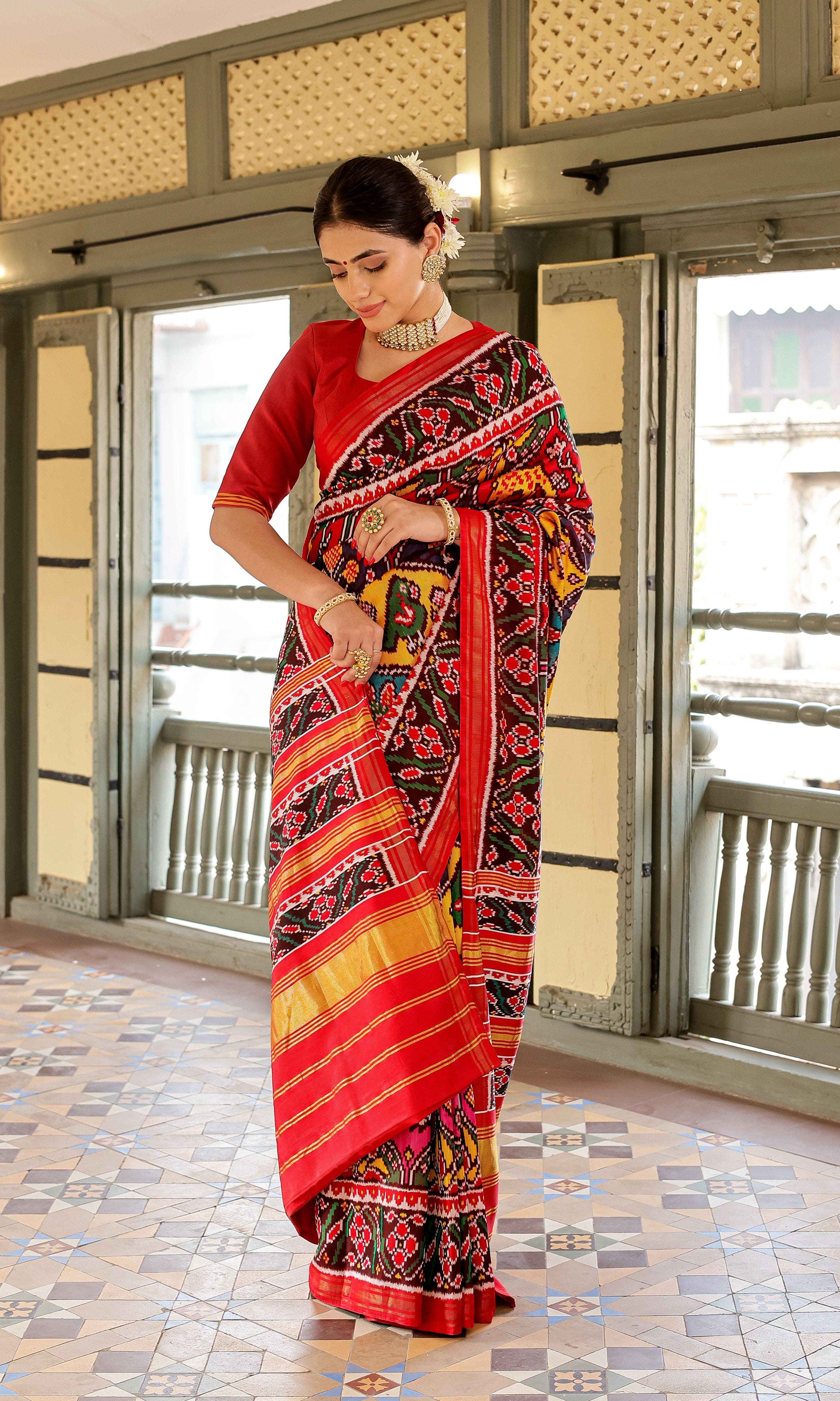 Twill Weave Patola Saree