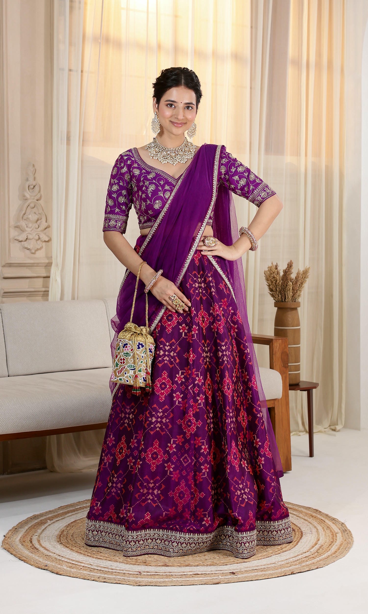 Rajkoti Patola Kali Lehenga