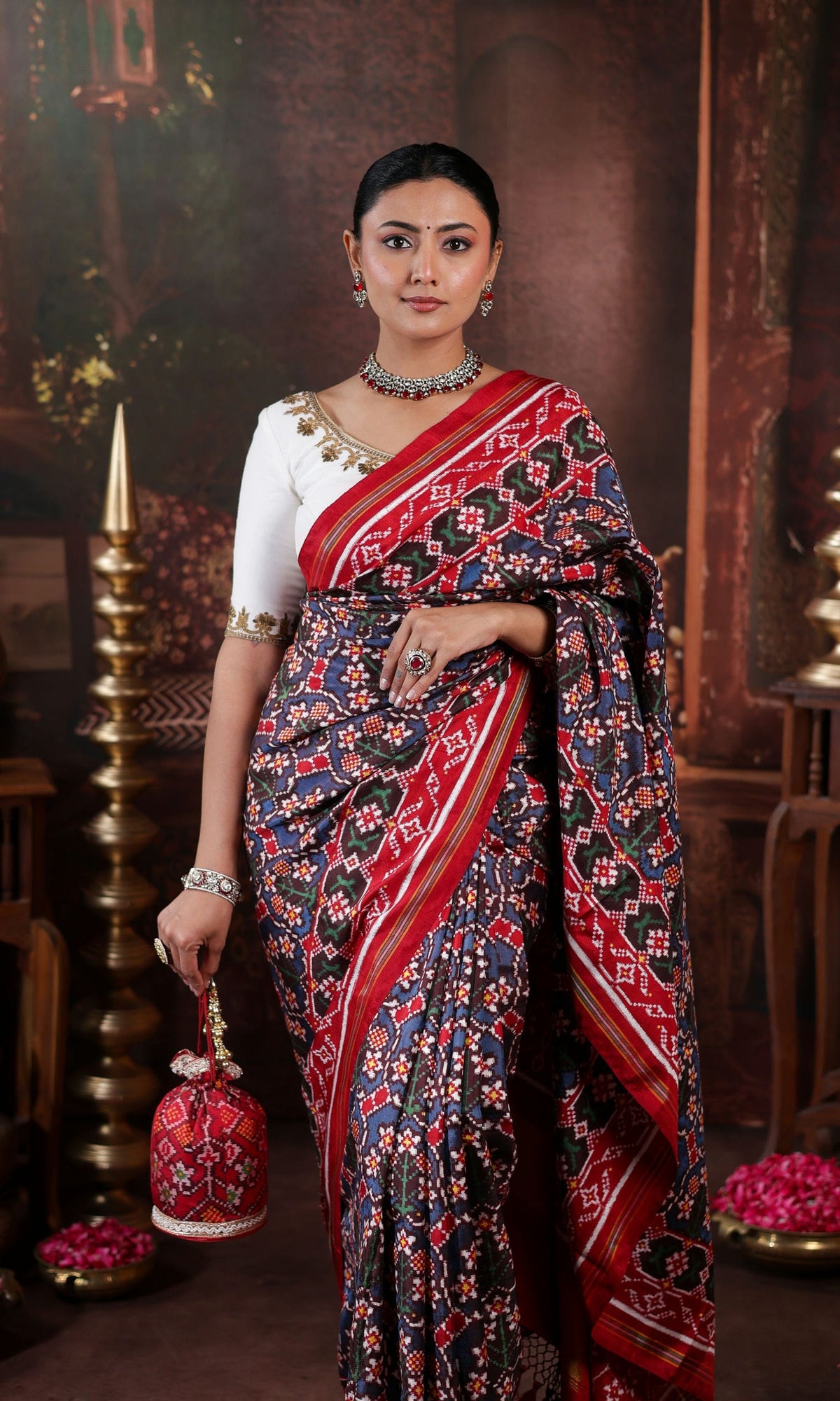 Natural Dye Double Ikat Patola Saree