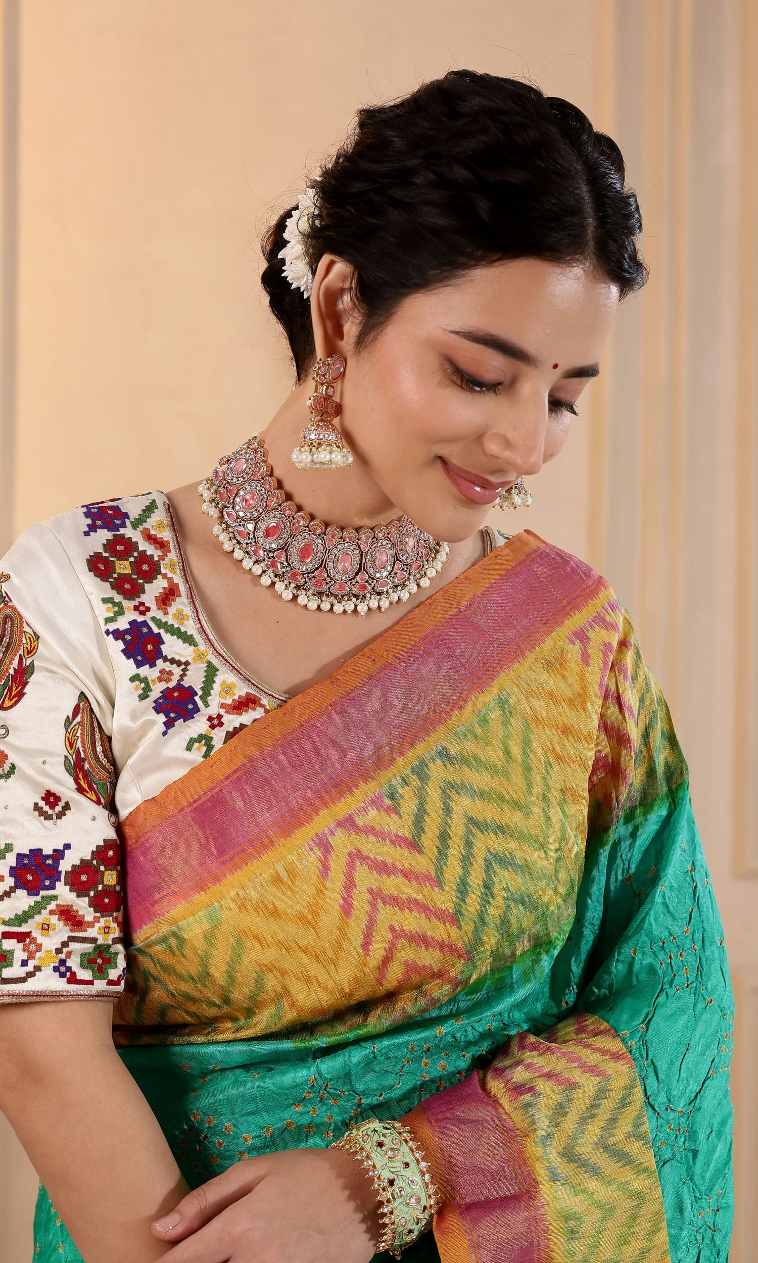 Rajkoti Patola Bandhej Saree