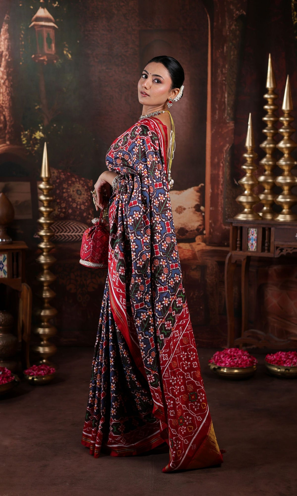 Natural Dye Double Ikat Patola Saree