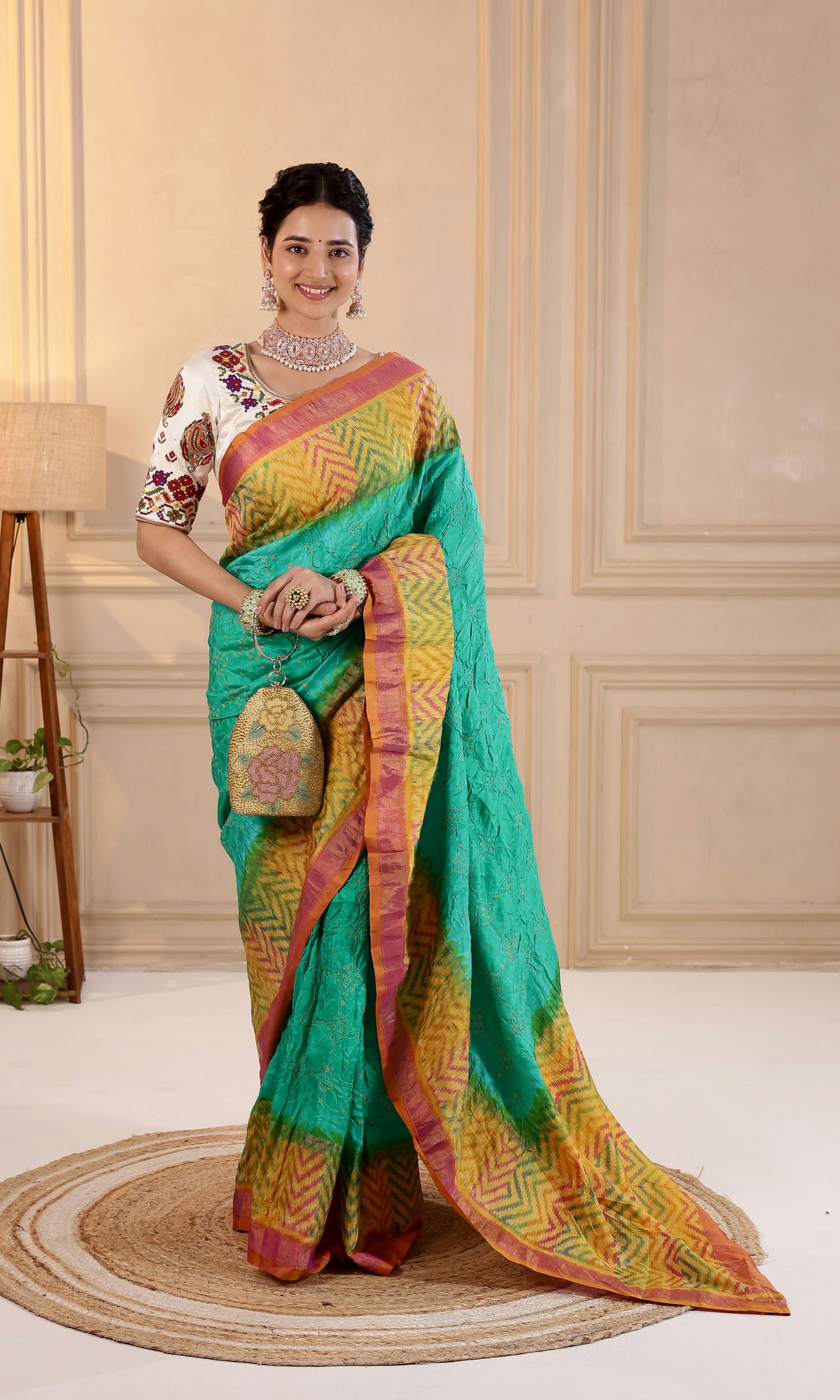 Rajkoti Patola Bandhej Saree