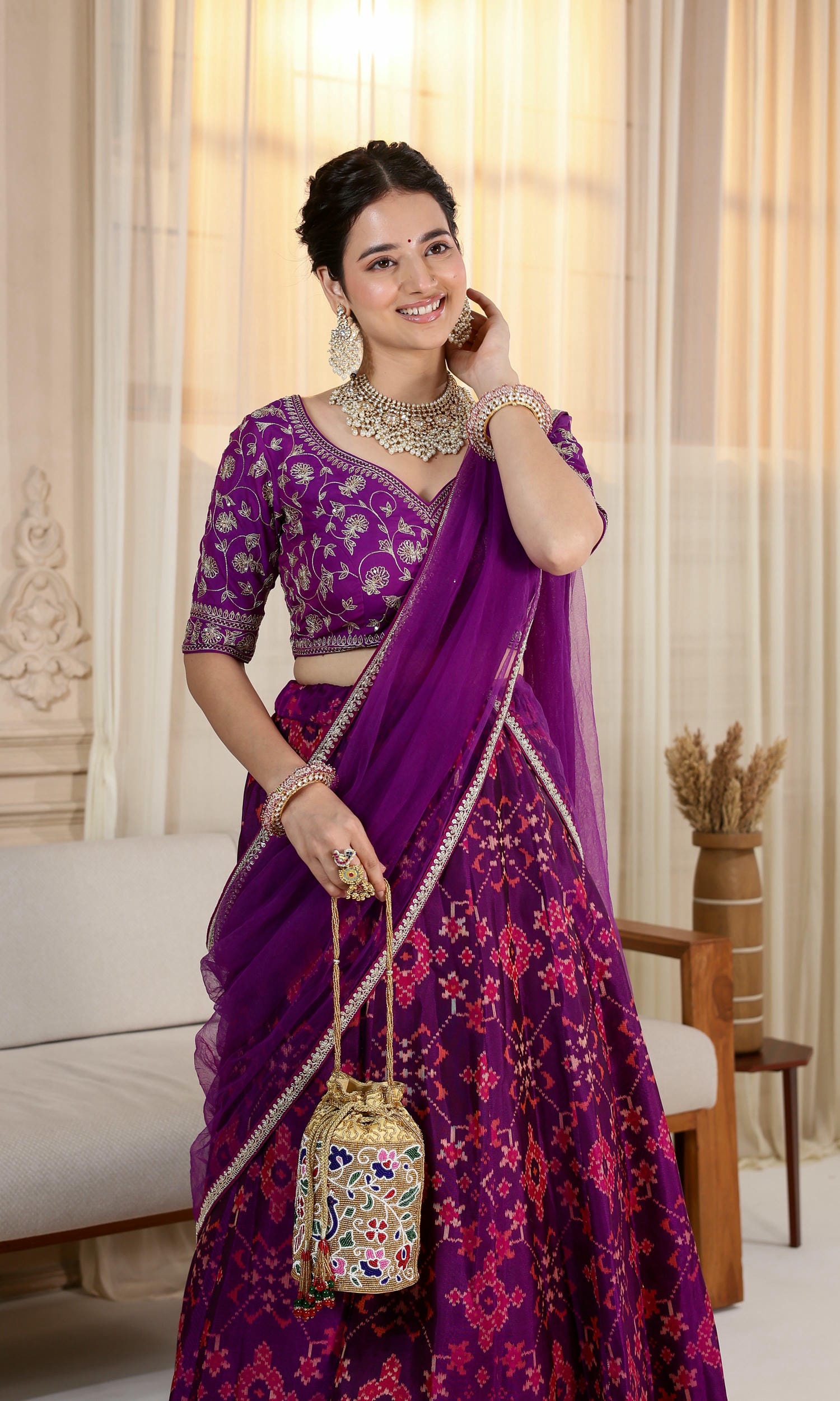 Rajkoti Patola Kali Lehenga