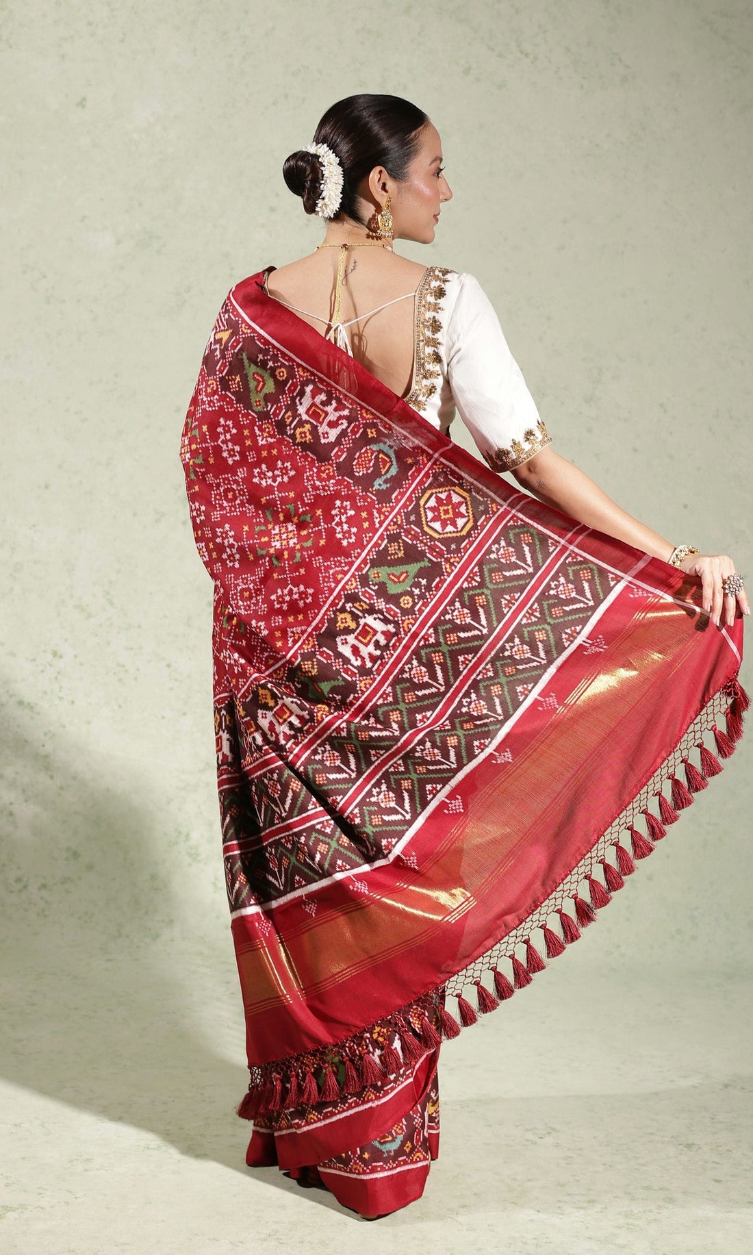 Natural Dye Double Ikat Patola Saree