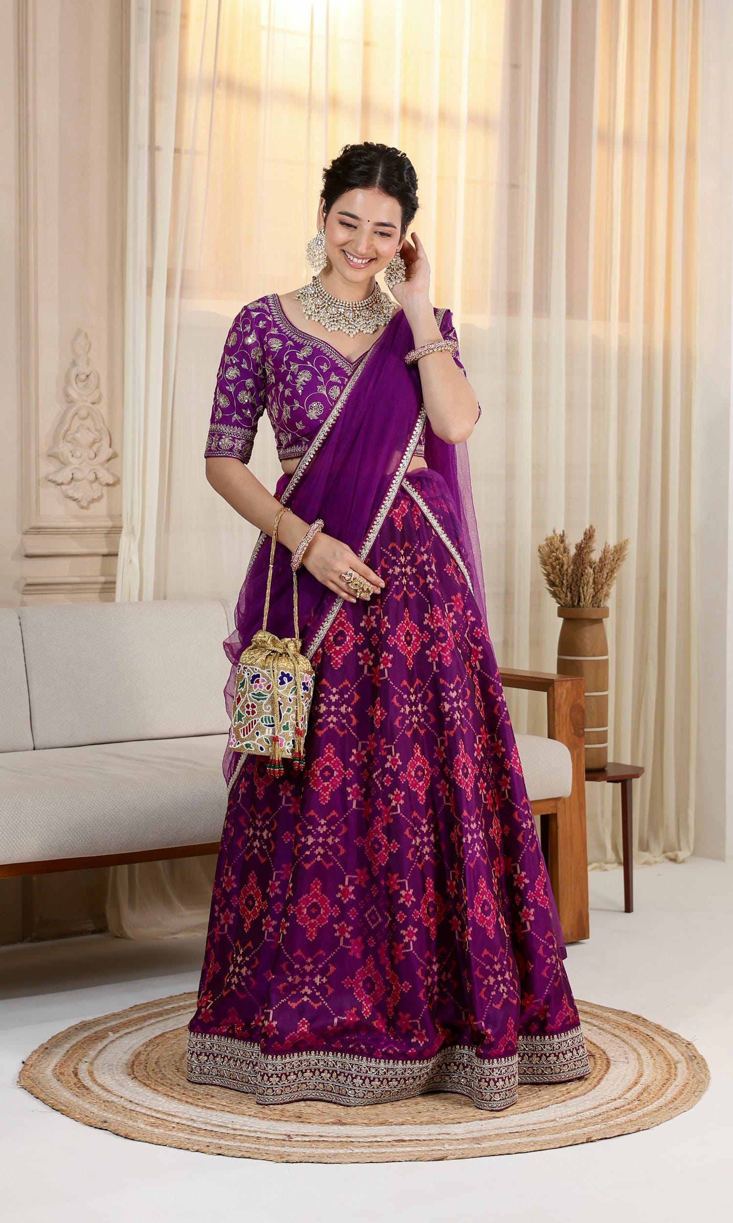 Rajkoti Patola Kali Lehenga