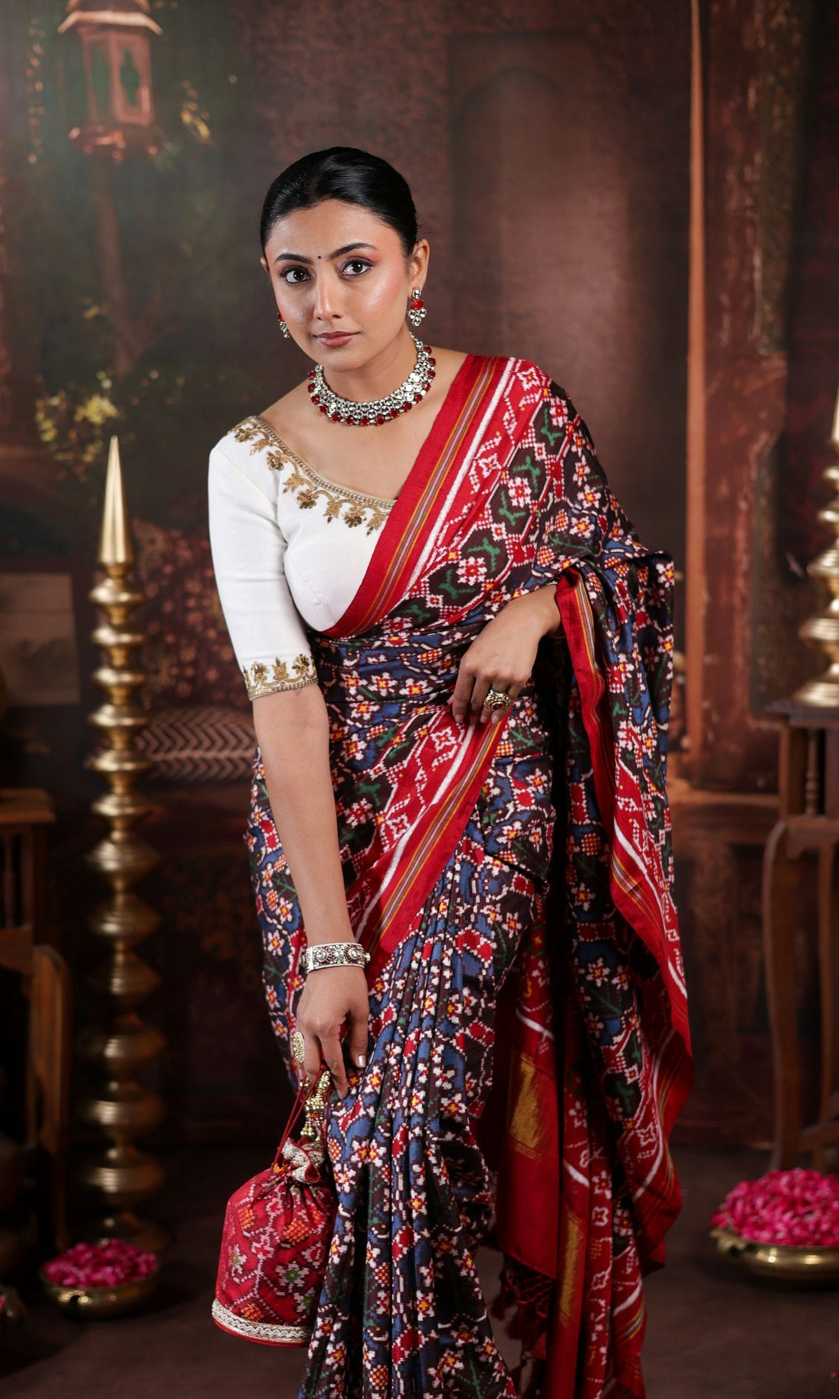 Natural Dye Double Ikat Patola Saree