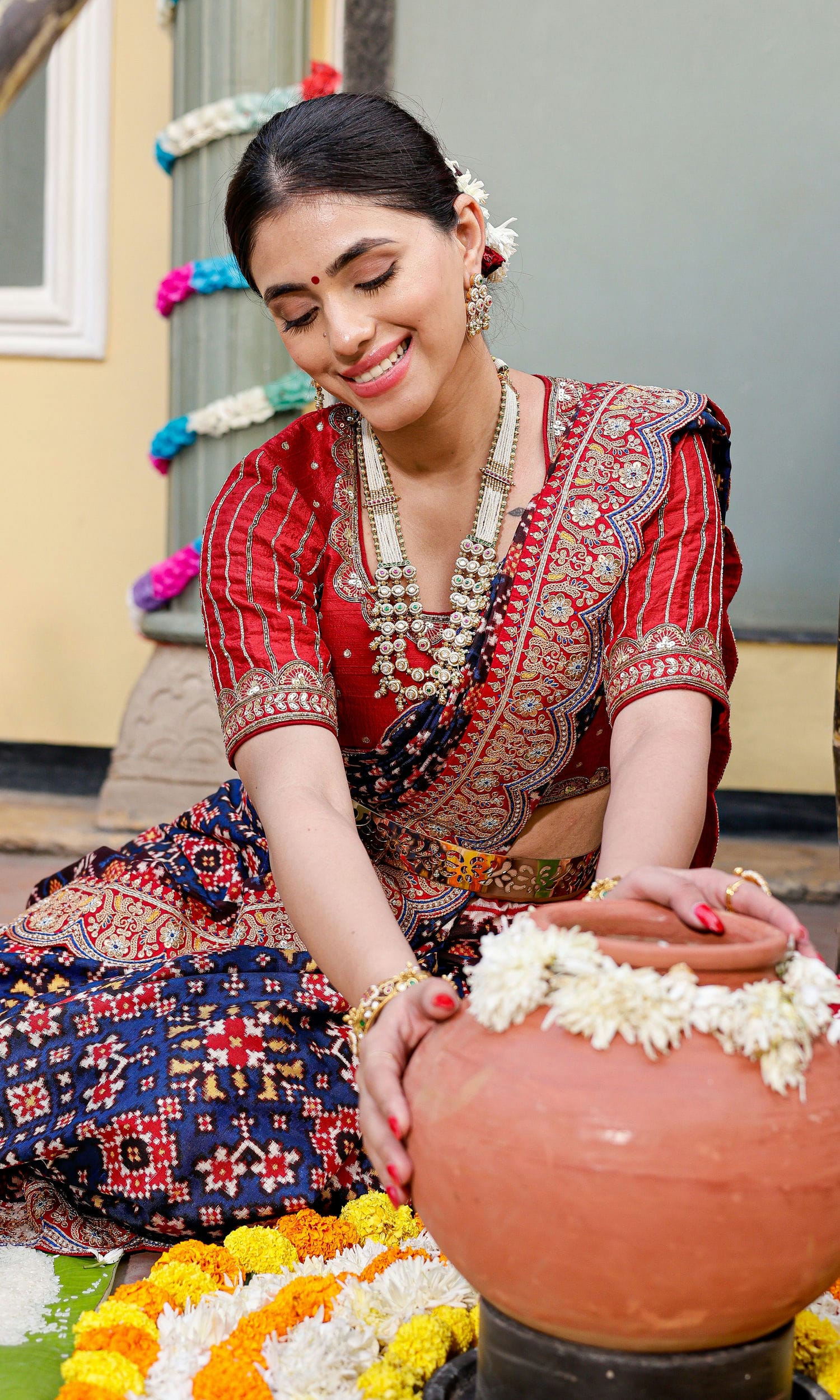 Double Ikat Patola Saree With Marodi Work