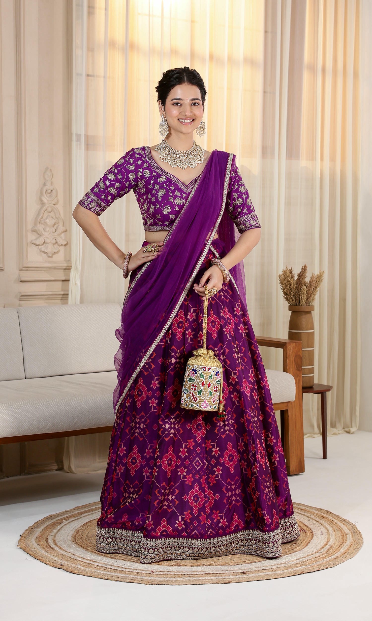 Rajkoti Patola Kali Lehenga